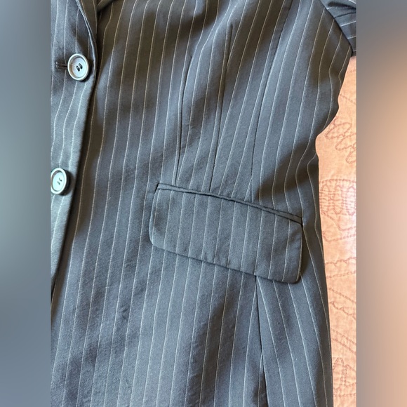 Ann Taylor Charcoal Pinstripe Blazer - Picture 12 of 13